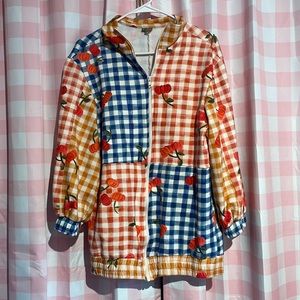 Farm Rio Pumpkin Gingham Jacket